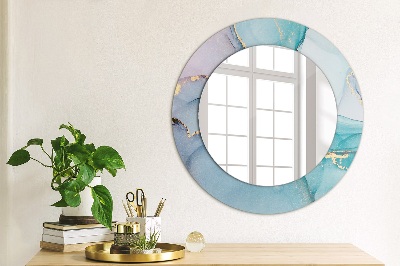 Ronde spiegel met decoratie Abstracte vloeistof