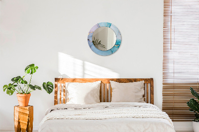 Ronde spiegel met decoratie Abstracte vloeistof