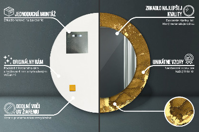 Bedrukte ronde spiegel Metalen wervelingen