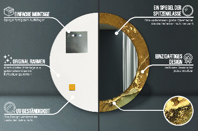 Bedrukte ronde spiegel Metalen wervelingen
