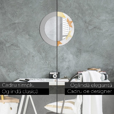 Ronde spiegel met decoratie Pastelsterren