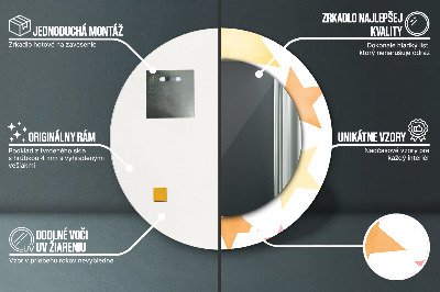 Ronde spiegel met decoratie Pastelsterren