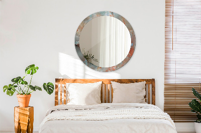 Bedrukte ronde spiegel Onyx marmer