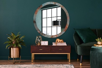 Bedrukte ronde spiegel Onyx marmer