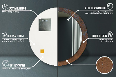Ronde spiegel met decoratie Rustiek Metaal