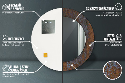 Ronde spiegel met decoratie Rustiek Metaal