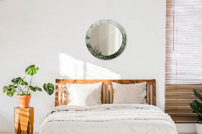 Bedrukte ronde spiegel Varenbladeren