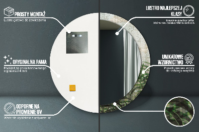 Bedrukte ronde spiegel Varenbladeren