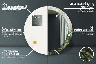 Bedrukte ronde spiegel Varenbladeren