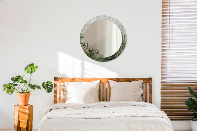 Bedrukte ronde spiegel Varenbladeren