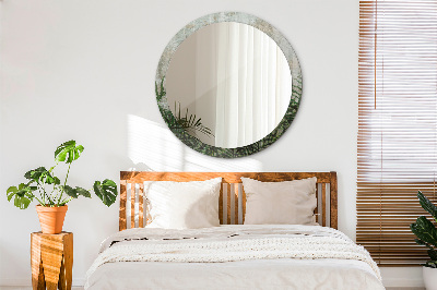 Bedrukte ronde spiegel Varenbladeren