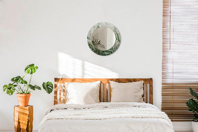 Bedrukte ronde spiegel Varenbladeren