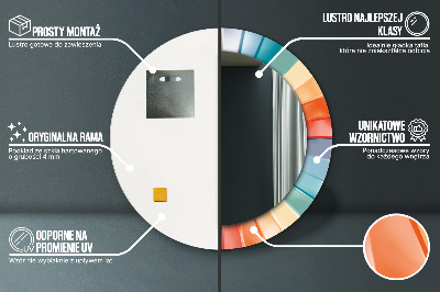 Ronde spiegel met decoratie Radiale concentrische strepen