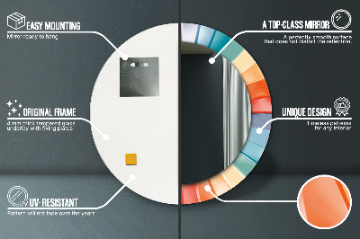 Ronde spiegel met decoratie Radiale concentrische strepen