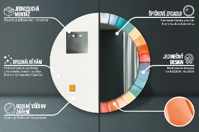Ronde spiegel met decoratie Radiale concentrische strepen
