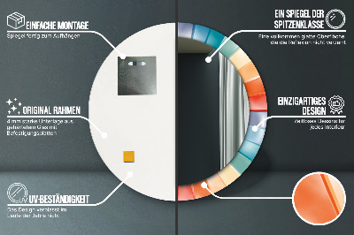 Ronde spiegel met decoratie Radiale concentrische strepen