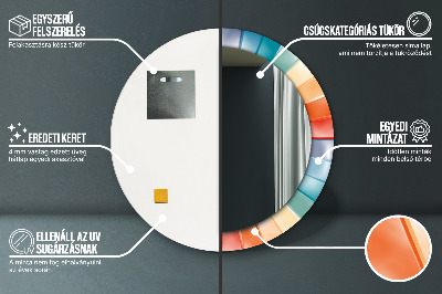 Ronde spiegel met decoratie Radiale concentrische strepen
