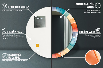 Ronde spiegel met decoratie Radiale concentrische strepen