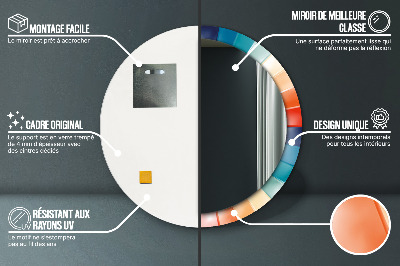 Ronde spiegel met decoratie Radiale concentrische strepen