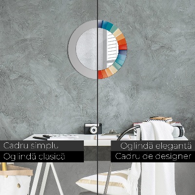 Ronde spiegel met decoratie Radiale concentrische strepen