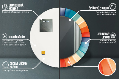 Ronde spiegel met decoratie Radiale concentrische strepen