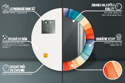 Ronde spiegel met decoratie Radiale concentrische strepen