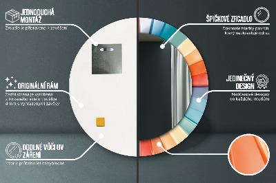 Ronde spiegel met decoratie Radiale concentrische strepen