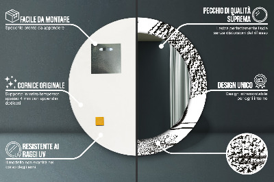 Bedrukte ronde spiegel Graffitipatroon
