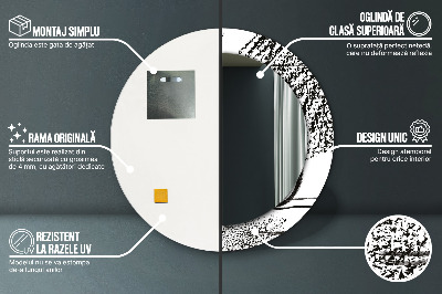 Bedrukte ronde spiegel Graffitipatroon