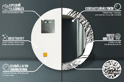 Bedrukte ronde spiegel Graffitipatroon