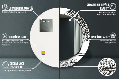 Bedrukte ronde spiegel Graffitipatroon