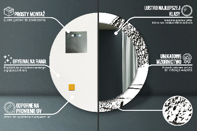 Bedrukte ronde spiegel Graffitipatroon