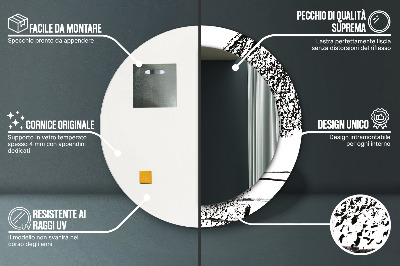 Bedrukte ronde spiegel Graffitipatroon