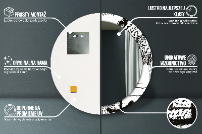 Bedrukte ronde spiegel Graffitipatroon