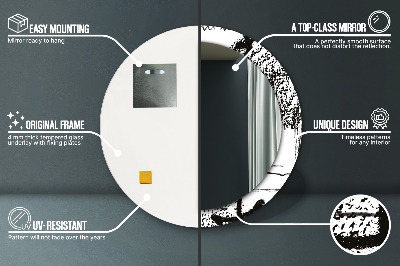 Bedrukte ronde spiegel Graffitipatroon