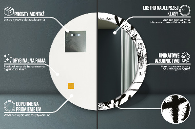 Bedrukte ronde spiegel Graffitipatroon