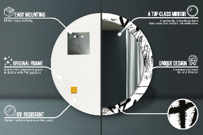 Bedrukte ronde spiegel Graffitipatroon