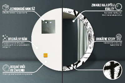 Bedrukte ronde spiegel Graffitipatroon