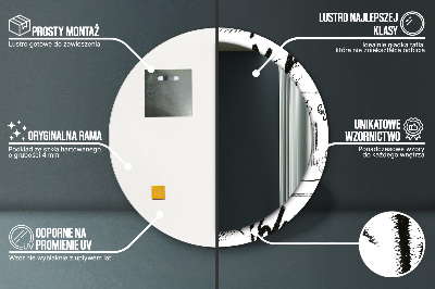 Bedrukte ronde spiegel Graffitipatroon