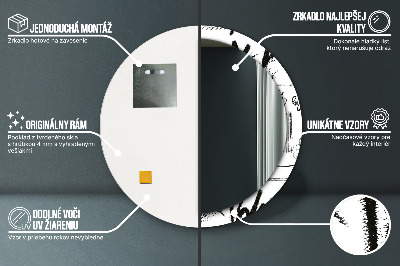 Bedrukte ronde spiegel Graffitipatroon