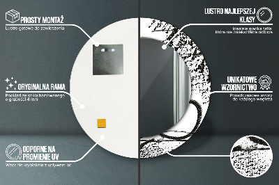 Bedrukte ronde spiegel Graffitipatroon