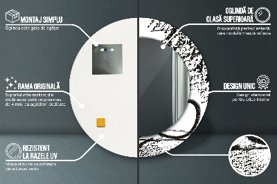 Bedrukte ronde spiegel Graffitipatroon