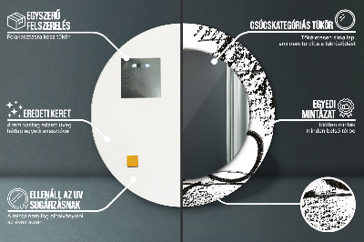 Bedrukte ronde spiegel Graffitipatroon