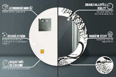 Bedrukte ronde spiegel Graffitipatroon