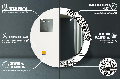 Bedrukte ronde spiegel Graffitipatroon