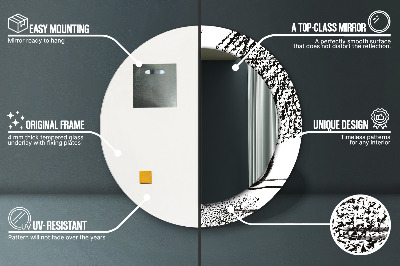Bedrukte ronde spiegel Graffitipatroon