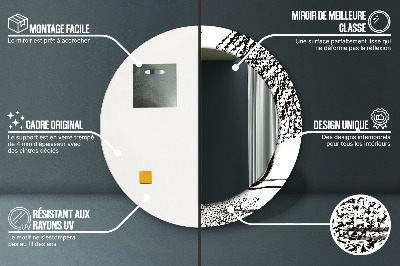 Bedrukte ronde spiegel Graffitipatroon