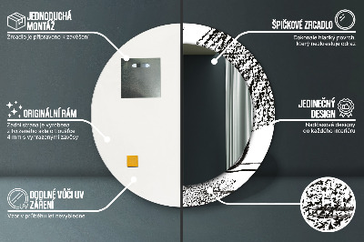 Bedrukte ronde spiegel Graffitipatroon
