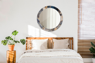 Ronde spiegel met decoratie Abstracte vloeistof