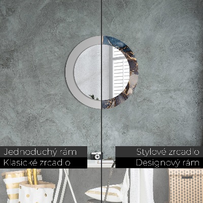 Ronde spiegel met decoratie Abstracte vloeistof